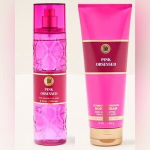 New Bath & Body Works Pink Obsessed Mist and Cream Set
